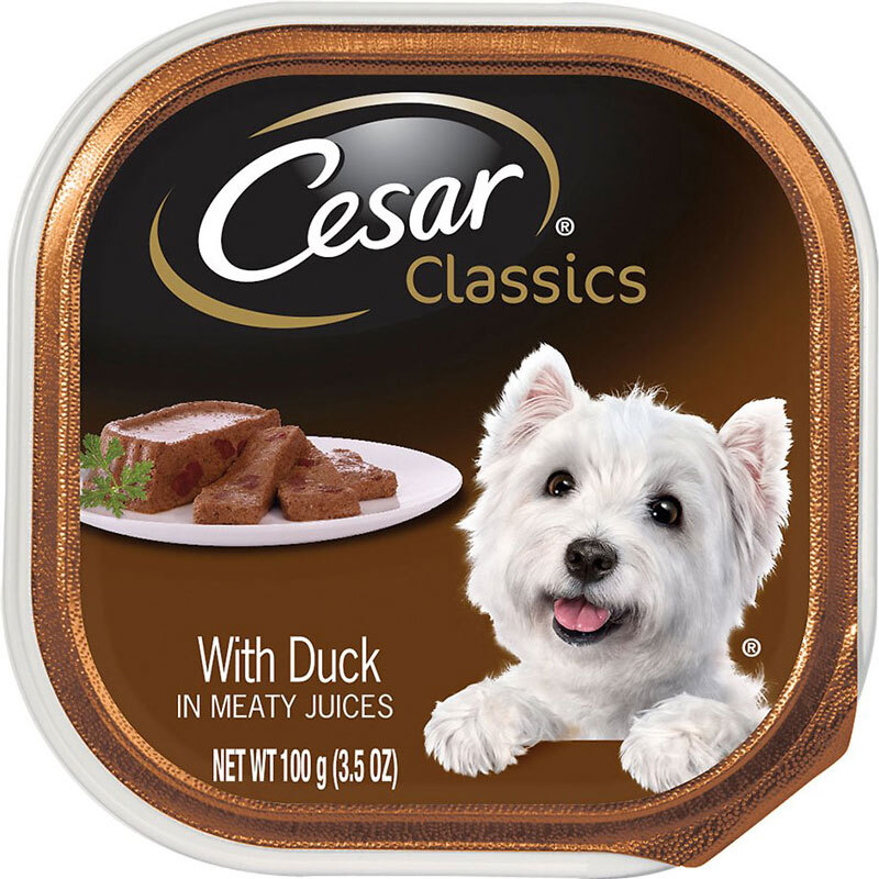 Cesar Canine Cuisine With Duck Dog Food Trays, 3.5 Ounces
