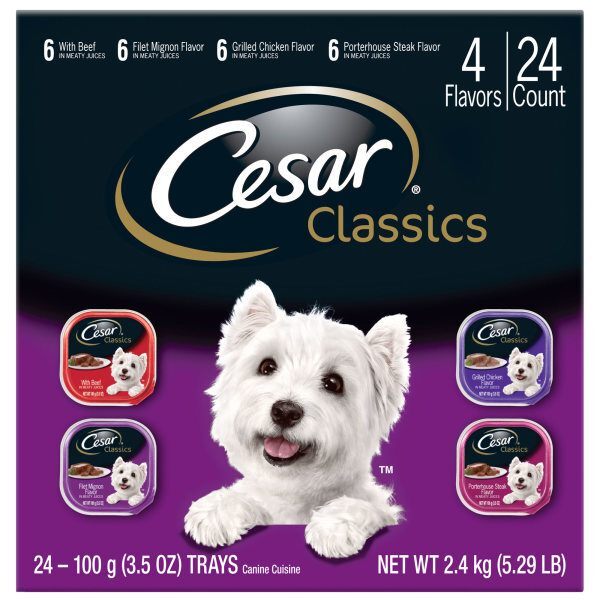 Cesar Canine Cuisine Club Variety Pack Dog Food Trays 3.5 Ounces