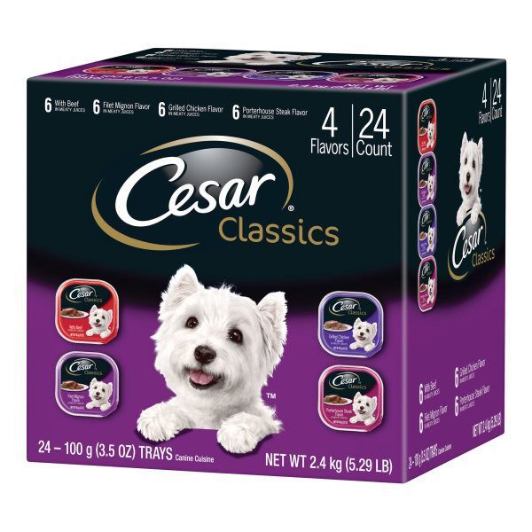 Cesar Canine Cuisine Club Variety Pack Dog Food Trays 3.5 Ounces