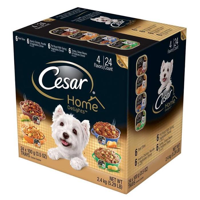 Cesar Home Delights Canine Cuisine Variety Pack Dog Food Trays, 3.5 Ounces