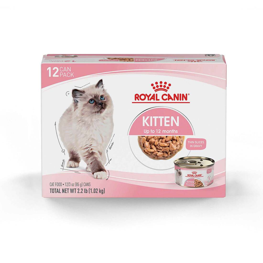 Royal Canin Feline Care Nutrition Wet Cat Food, Kitten Thin Slices in  Gravy (12), 3 Ounces | Pet Supplies Plus