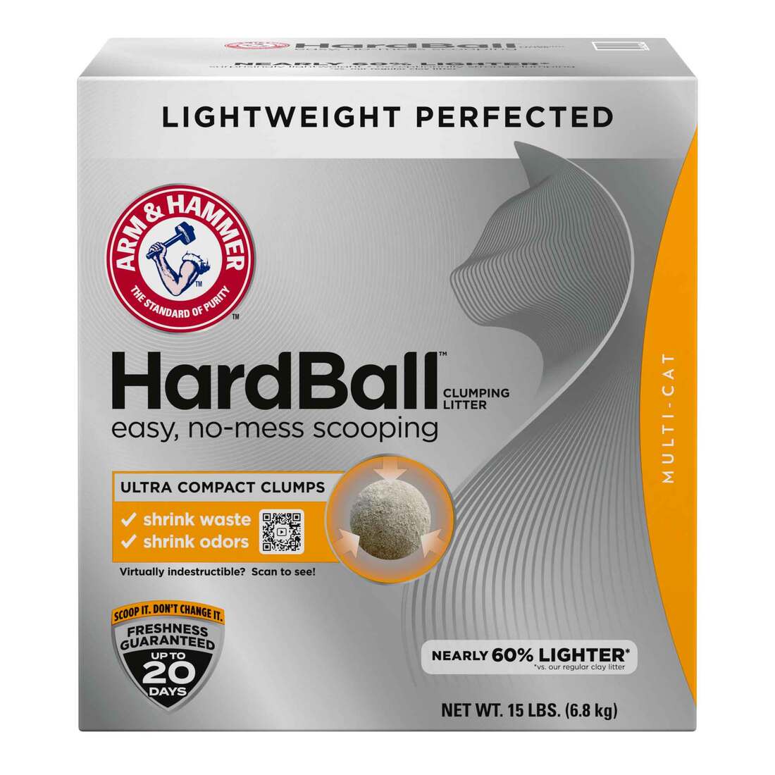 Arm & Hammer Lightweight Hardball Cat Litter, 15 Pounds