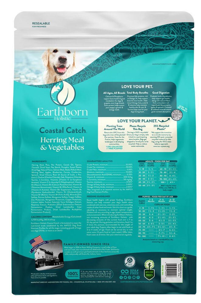 Earthborn Holistic Coastal Catch Grain-Free Dry Dog Food, 25 Pound Bag