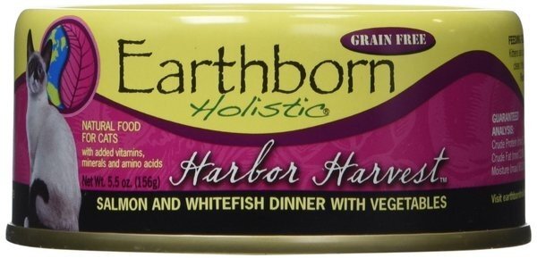 Earthborn Holistic® Natural Wet Cat Food, Grain Free Harbor Harvest Salmon & Whitefish Dinner in Gra