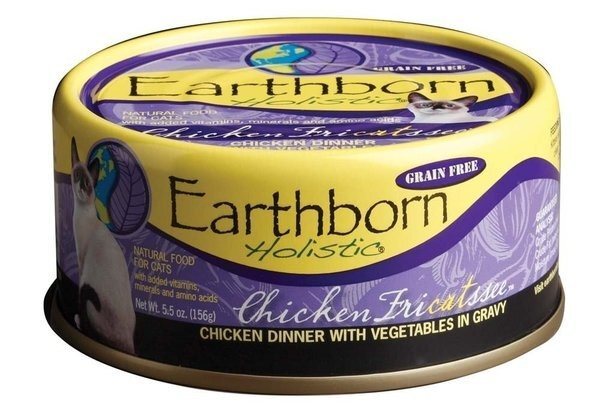 Earthborn Holistic® Natural Wet Cat Food, Grain Free Chicken Fricatssee, 5.5 Ounces