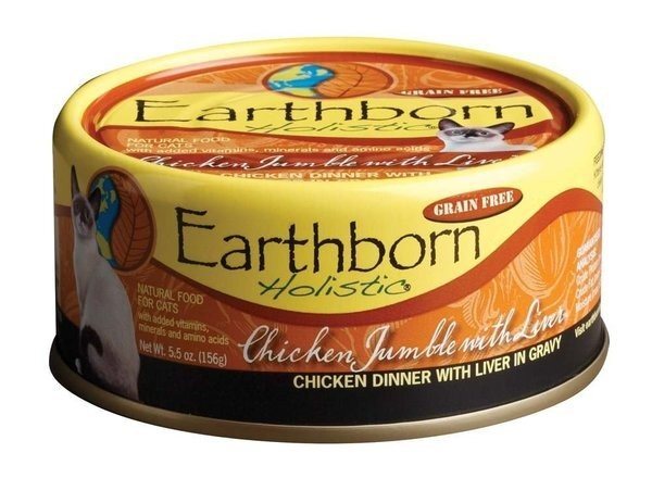 Earthborn Holistic® Natural Wet Cat Food, Grain Free Chicken Jumble with Liver, 5.5 Ounces