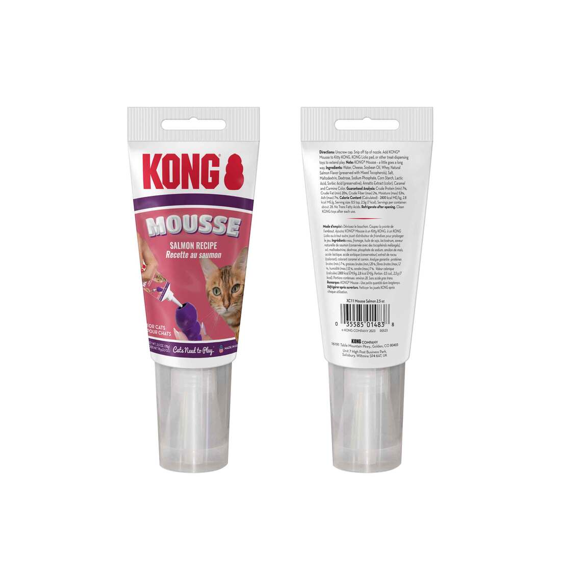 KONG Mousse Cat Treat, Salmon, 2.5 Ounces
