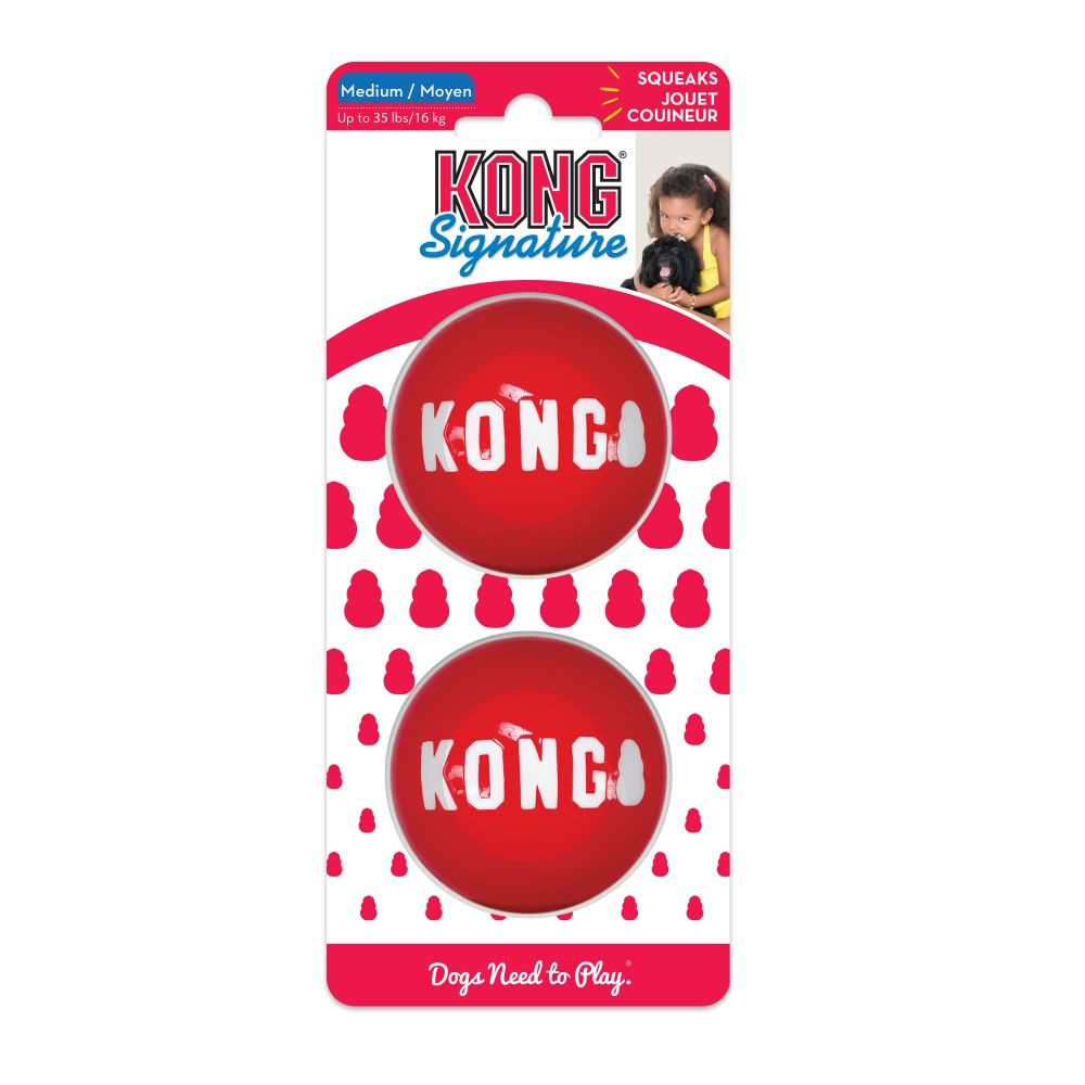 KONG Signature Balls, 2 Pack Medium