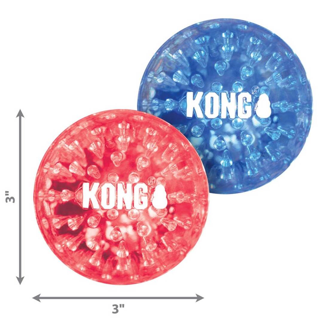 KONG Dog Toy Squeezz Geodz Ball, Assorted, 2 Count