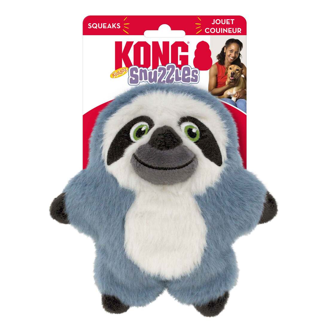 KONG Snuzzles Kiddos Sloth Dog Toy, Small