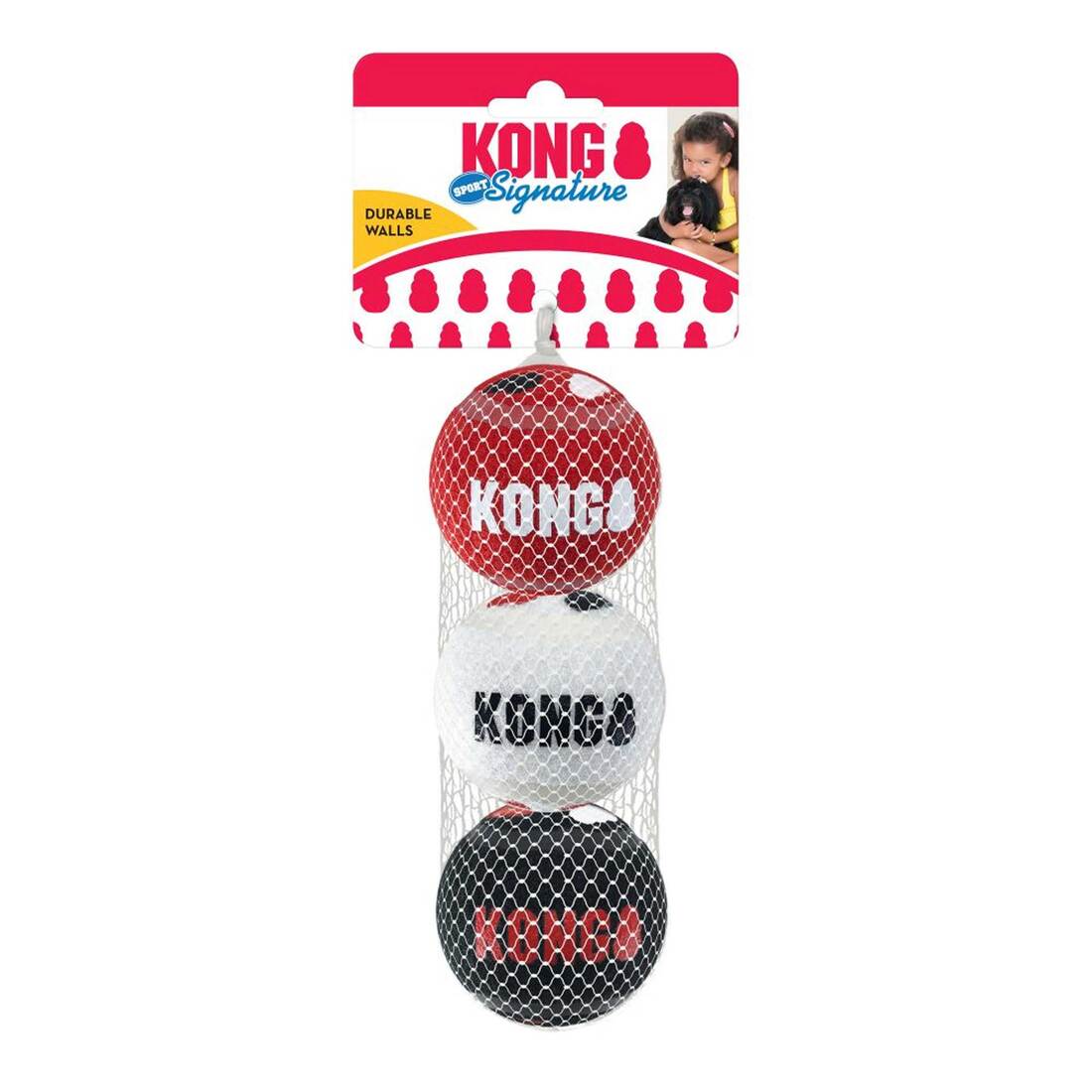 KONG Dog Toy Signature Sport Balls, 3 Count