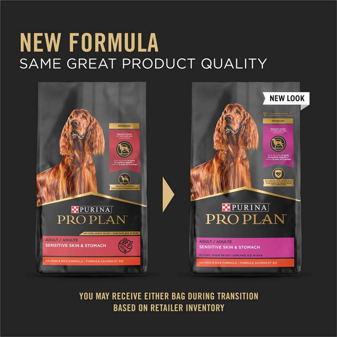 Purina Pro Plan Sensitive Skin and Stomach Dog Food Dry, Adult Salmon & Rice Formula, Digestive Heal