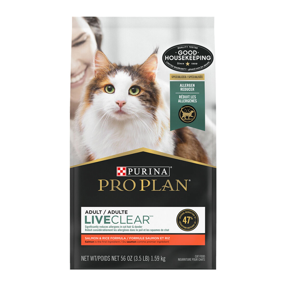 Pro Plan Cat Food Liveclear Ad Sal/rice 3.5lb