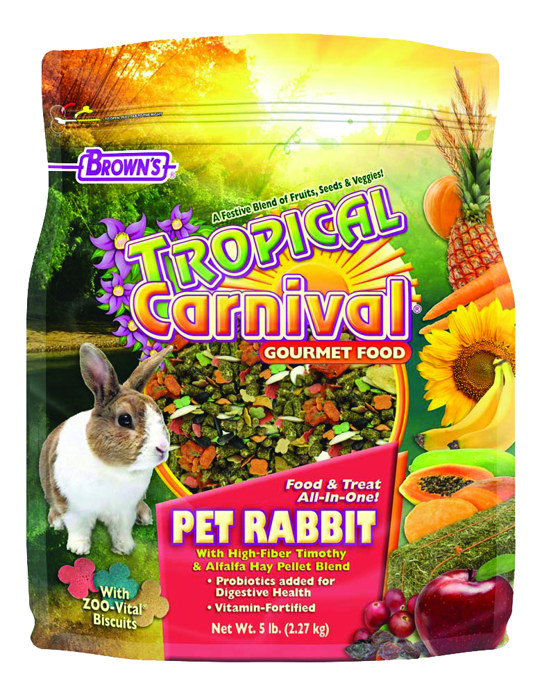 Brown's Tropical Carnival® Gourmet Pet Rabbit Food,  5 Pounds