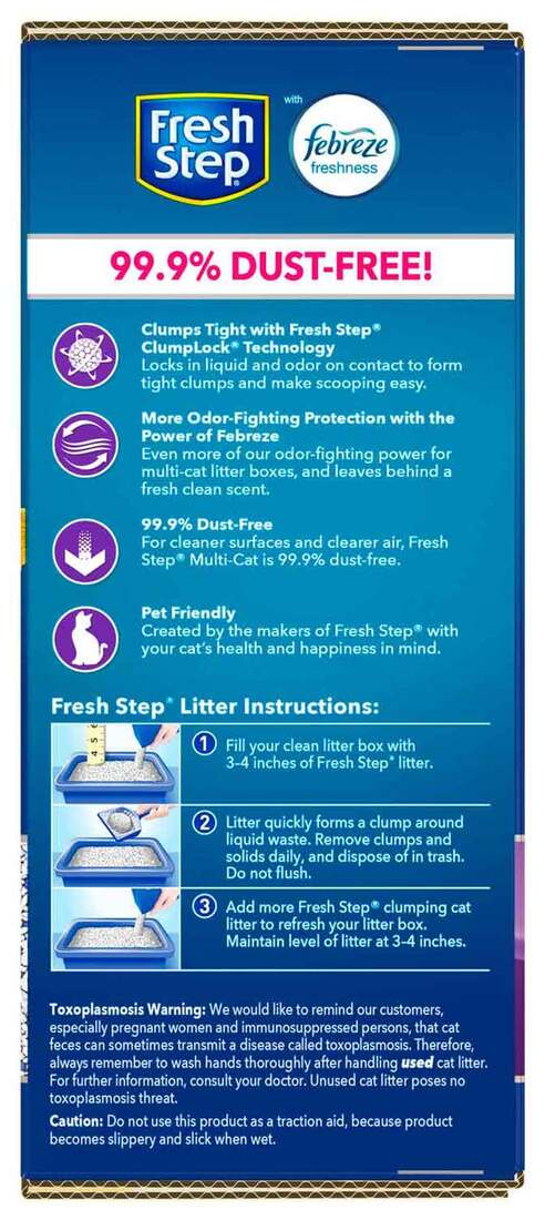 Fresh Step Multicat Scooping Cat Litter with Febreze, 25 Pounds