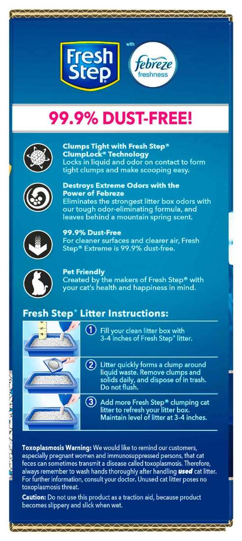 Fresh Step Extreme Odor Control with Febreze Clumping Cat Litter, 25 Pounds
