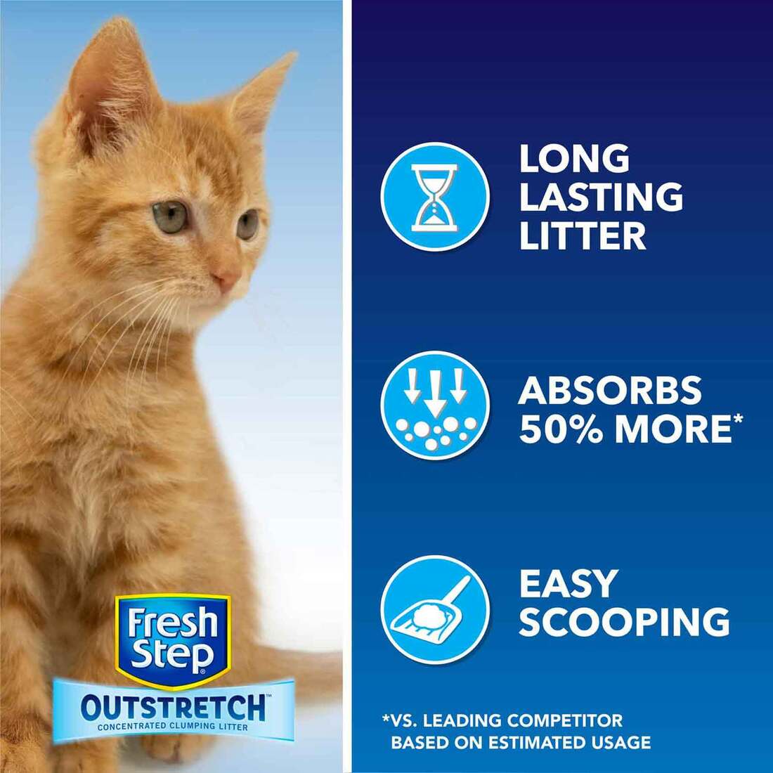 Fresh Step Outstretch™ Concentrated Clumping Cat Litter, 26 Pounds