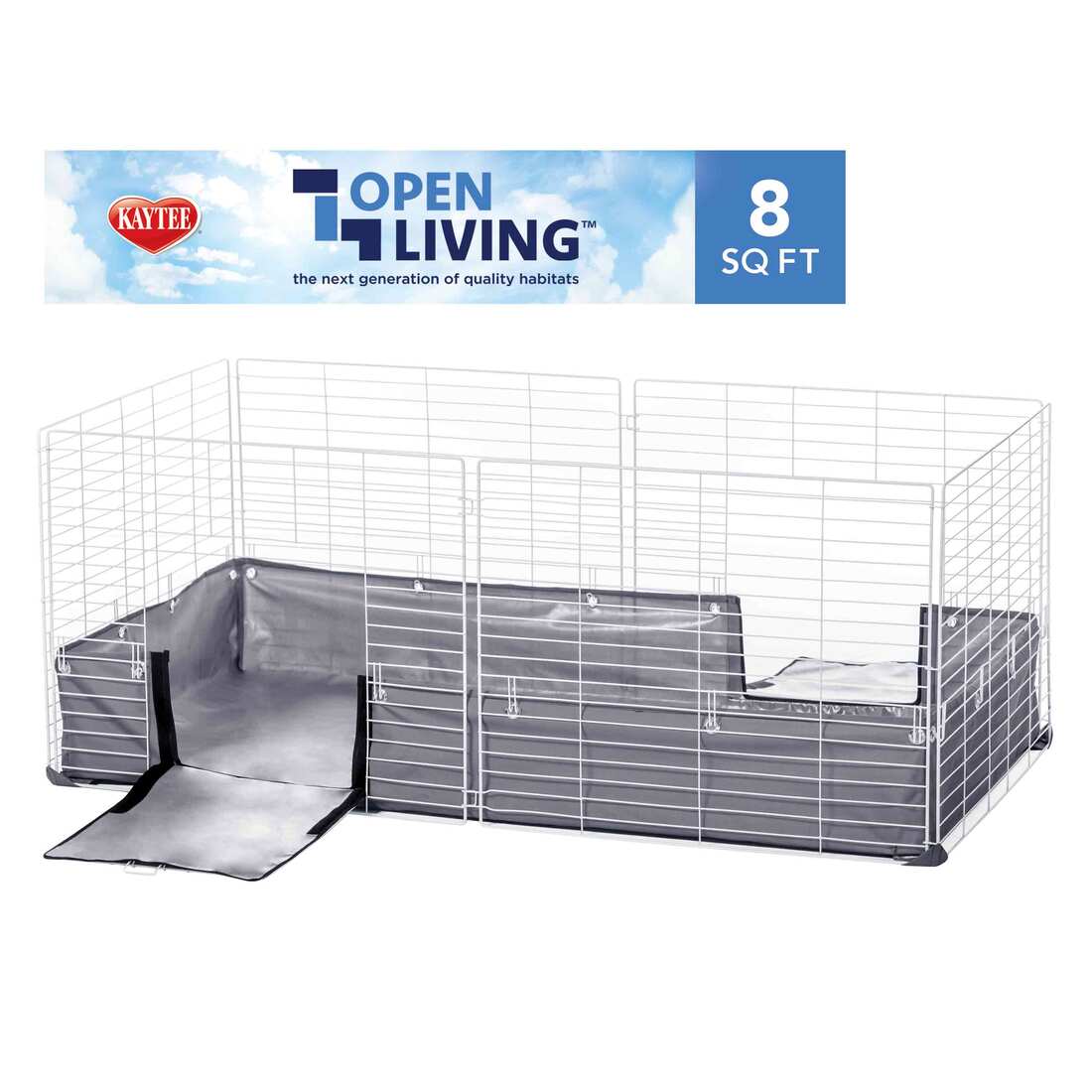 Kaytee Open Living Habitat, 8 Square Feet, 48 Inches By 24 Inches
