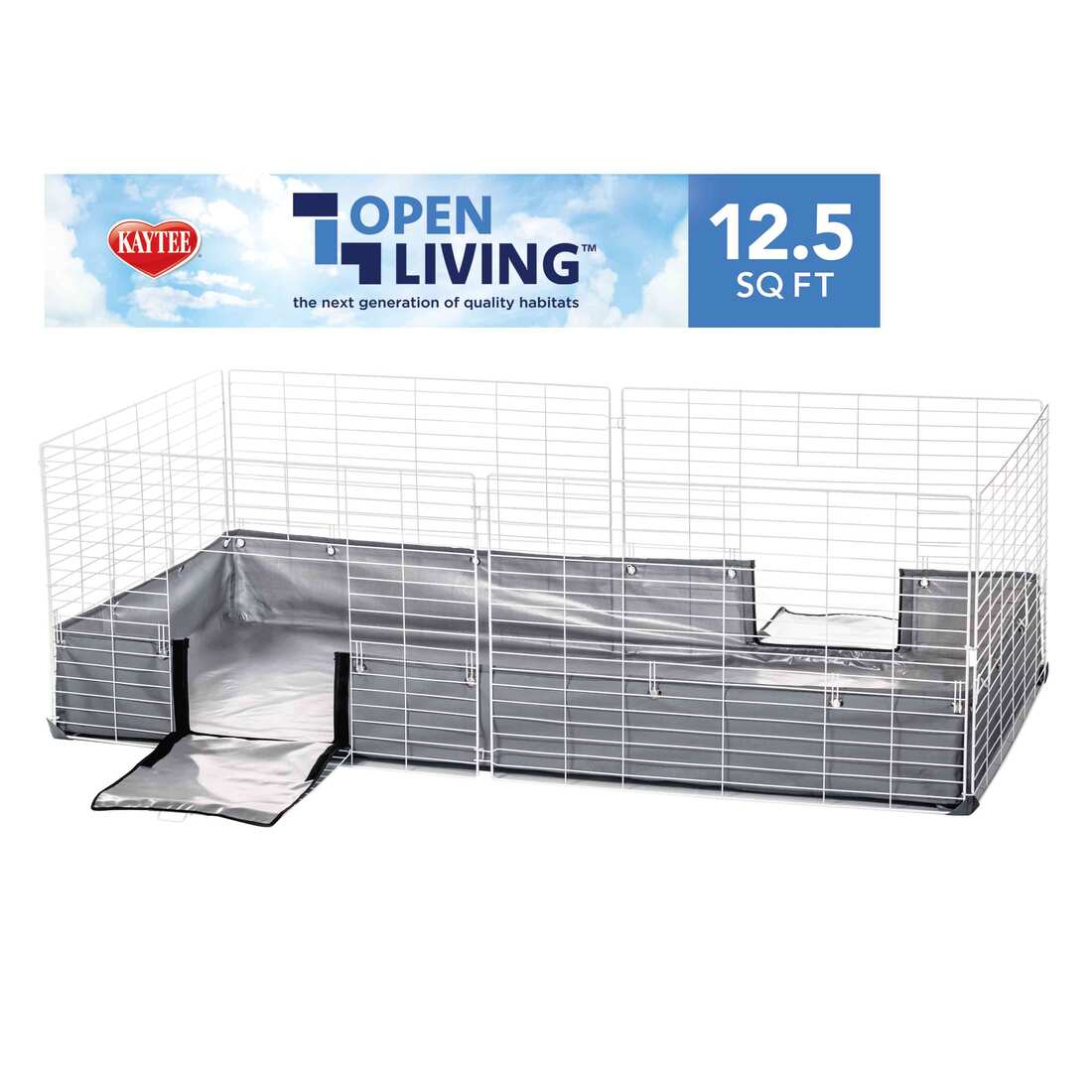 Kaytee Open Living Habitat, 12.5 Square Feet, 60 Inches By 30 Inches