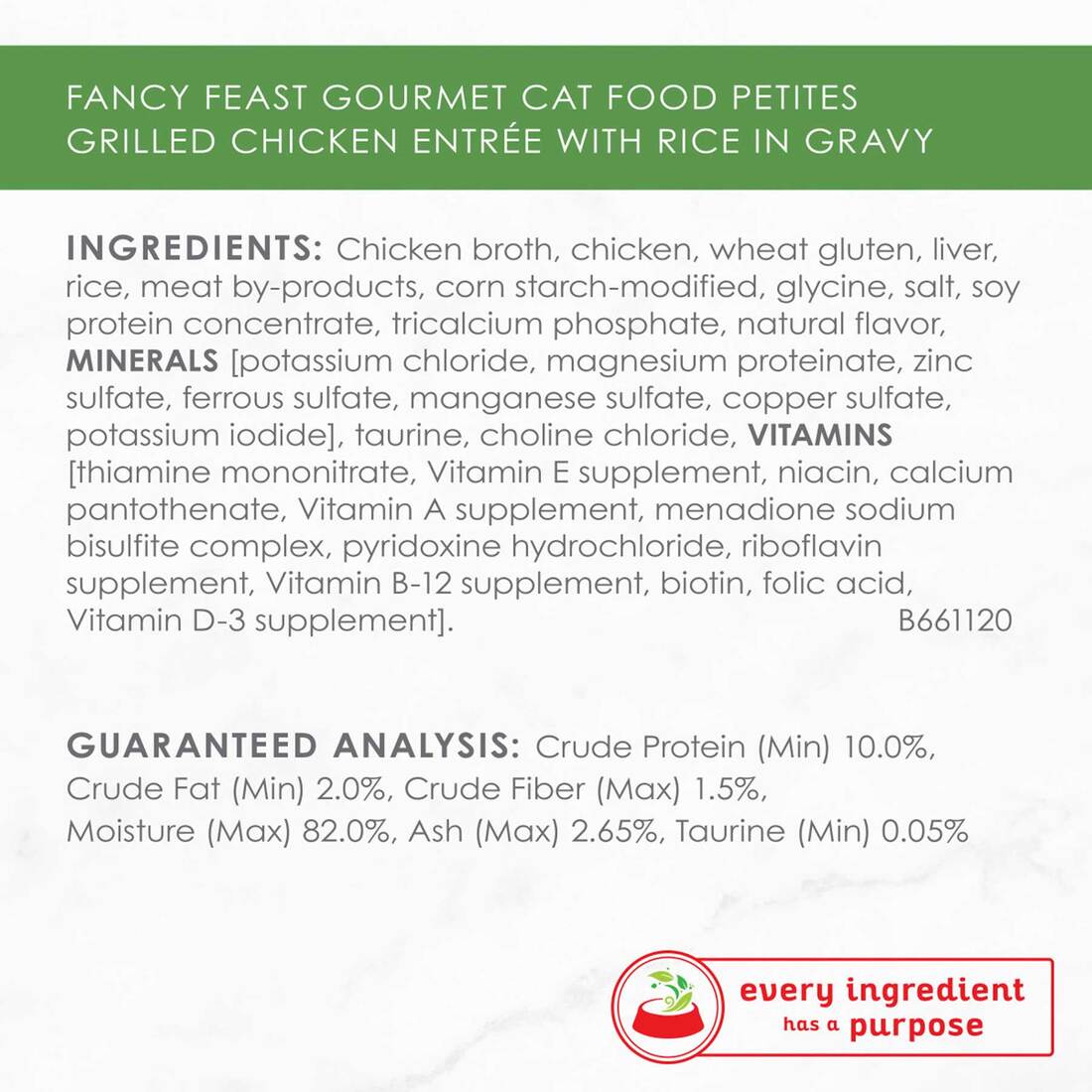 Purina Fancy Feast Petites Wet Cat Food, Grilled Chicken Entrée in Gravy, 2.8 Ounces