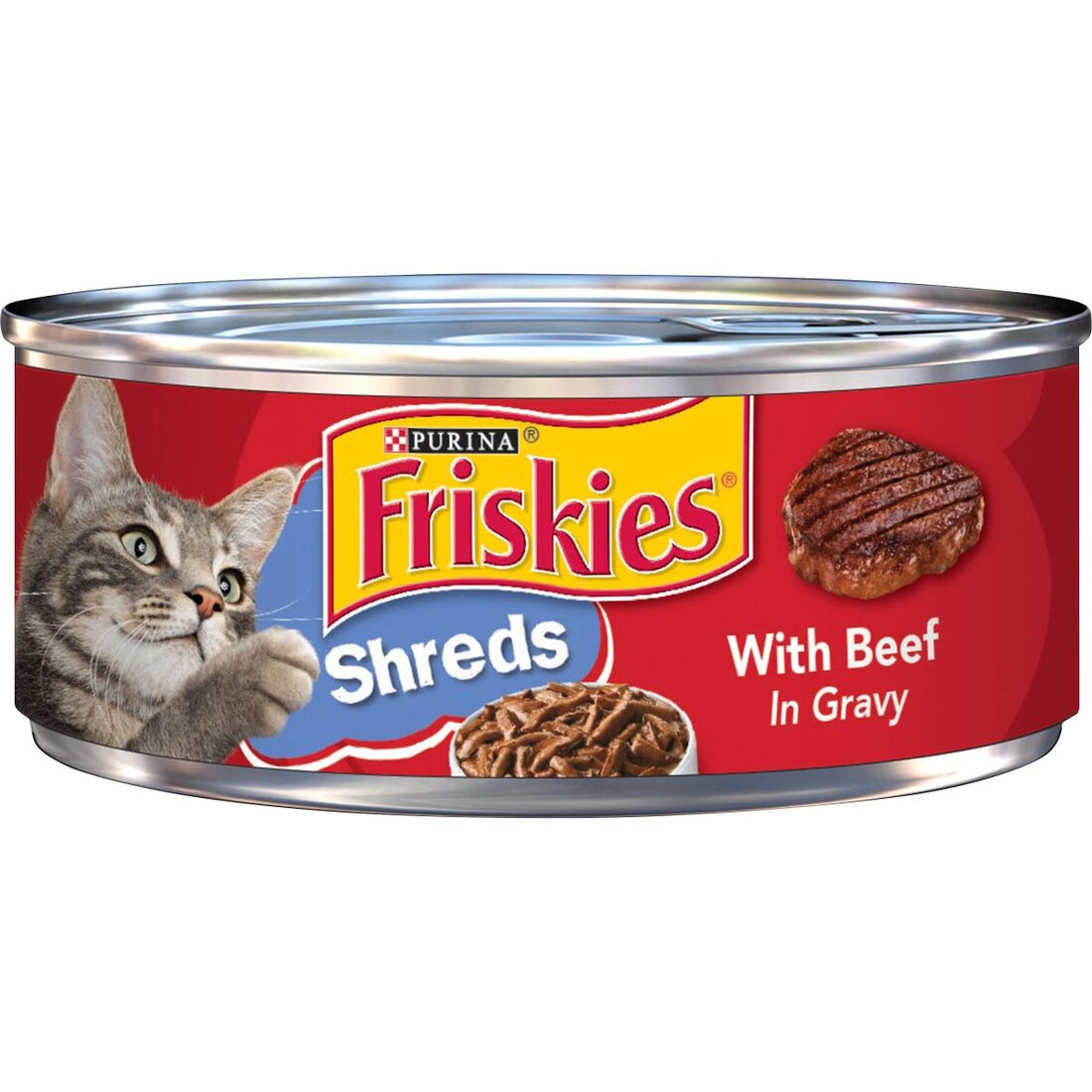 Purina Friskies Shreds With Beef in Gravy Wet Cat Food - 5.5 Ounce Can