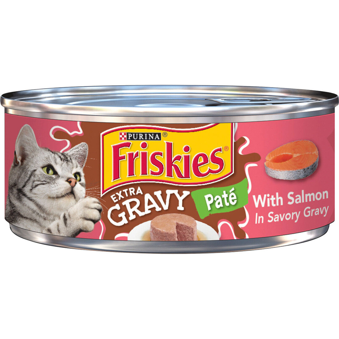 Purina Friskies Wet Cat Food Extra Gravy Pate With Salmon in Savory Gravy - 5.5 Ounce Can