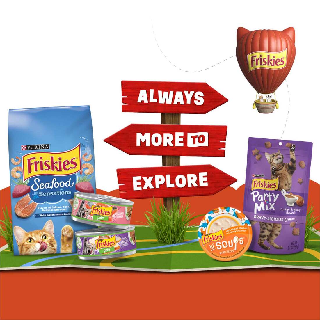 Purina Friskies Grain Free Wet Cat Food Complement Variety Pack