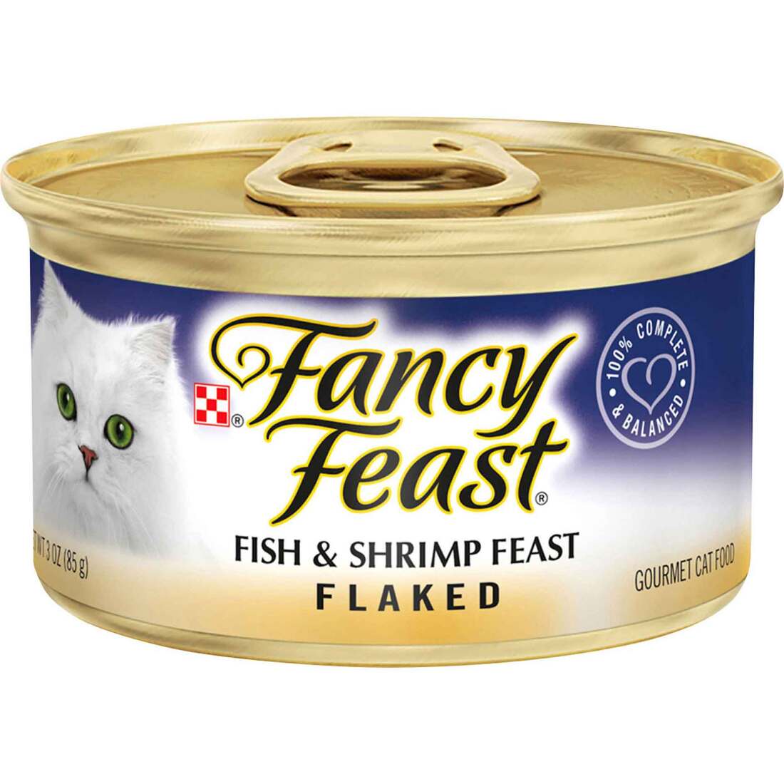 Purina Fancy Feast Wet Cat Food Flaked Fish and Shrimp Feast - 3 Ounce Can