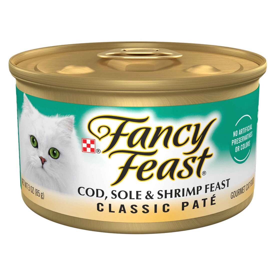 Fancy Feast Cat Food Cod/sole/shrimp 3oz