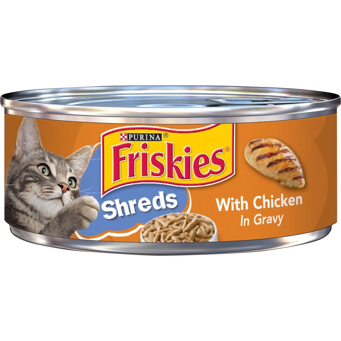 Purina Friskies Shreds With Chicken in Wet Cat Food Gravy - 5.5 Ounce Can