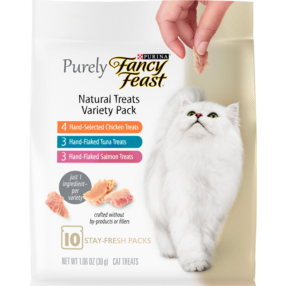 Fancy Feast Purely Cat Treat Real Meat Mix Vrty 1.06oz