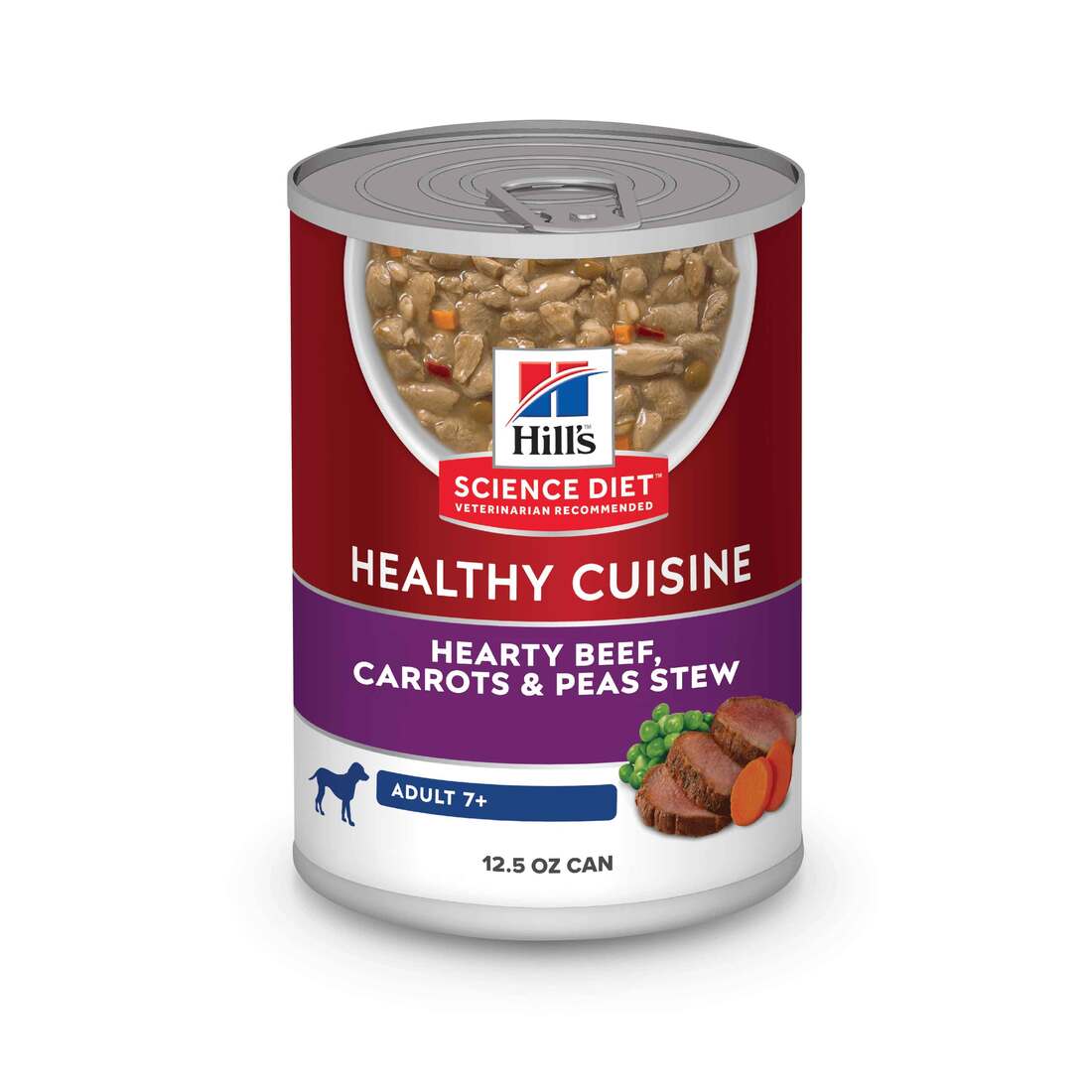 Hill's® Science Diet® Healthy Cuisine Adult 7+ Braised Beef, Carrots & Peas Stew, 12.5 Ounces Can