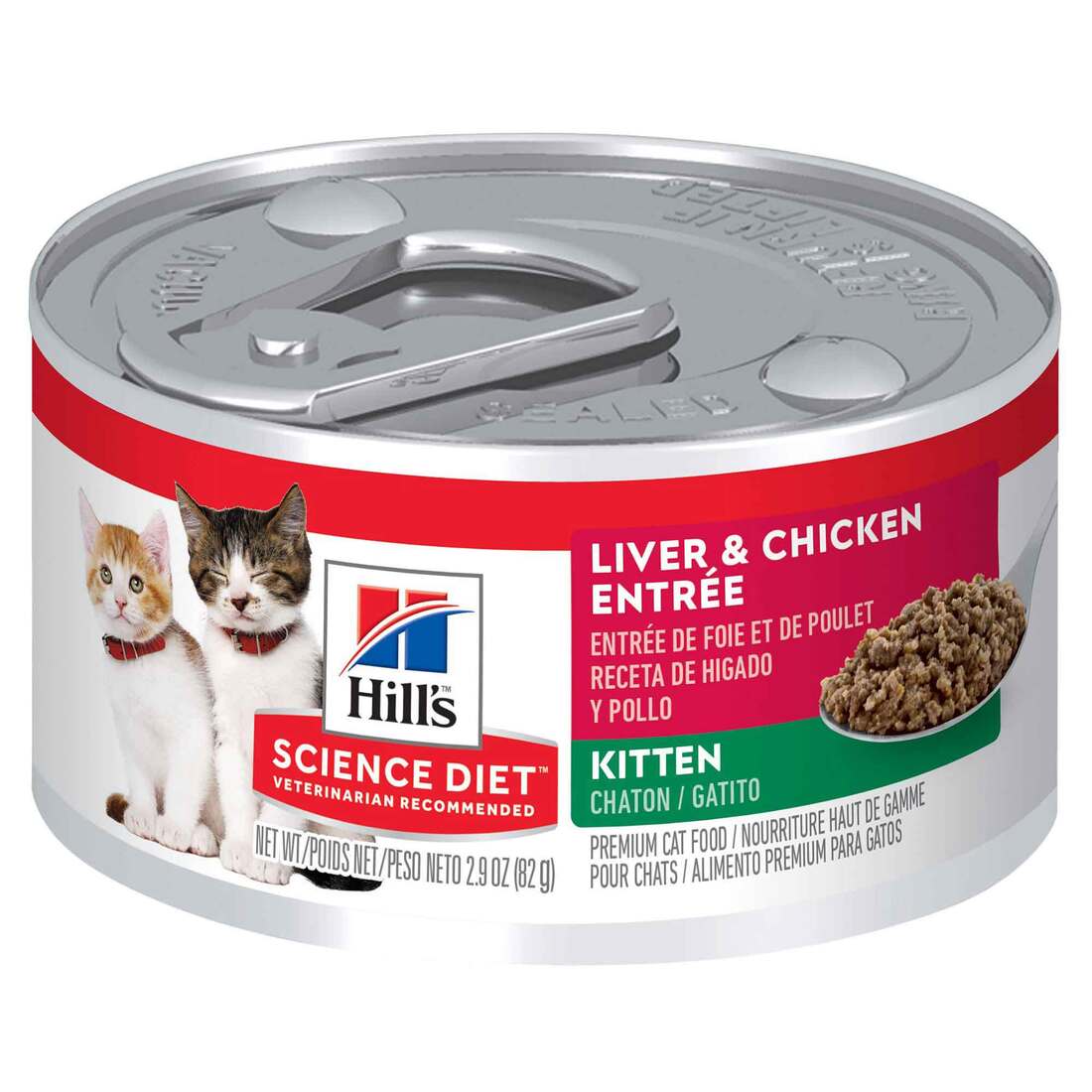 Hill's® Science Diet® Wet Cat Food, Kitten Liver & Chicken Entrée, 2.9 Ounces