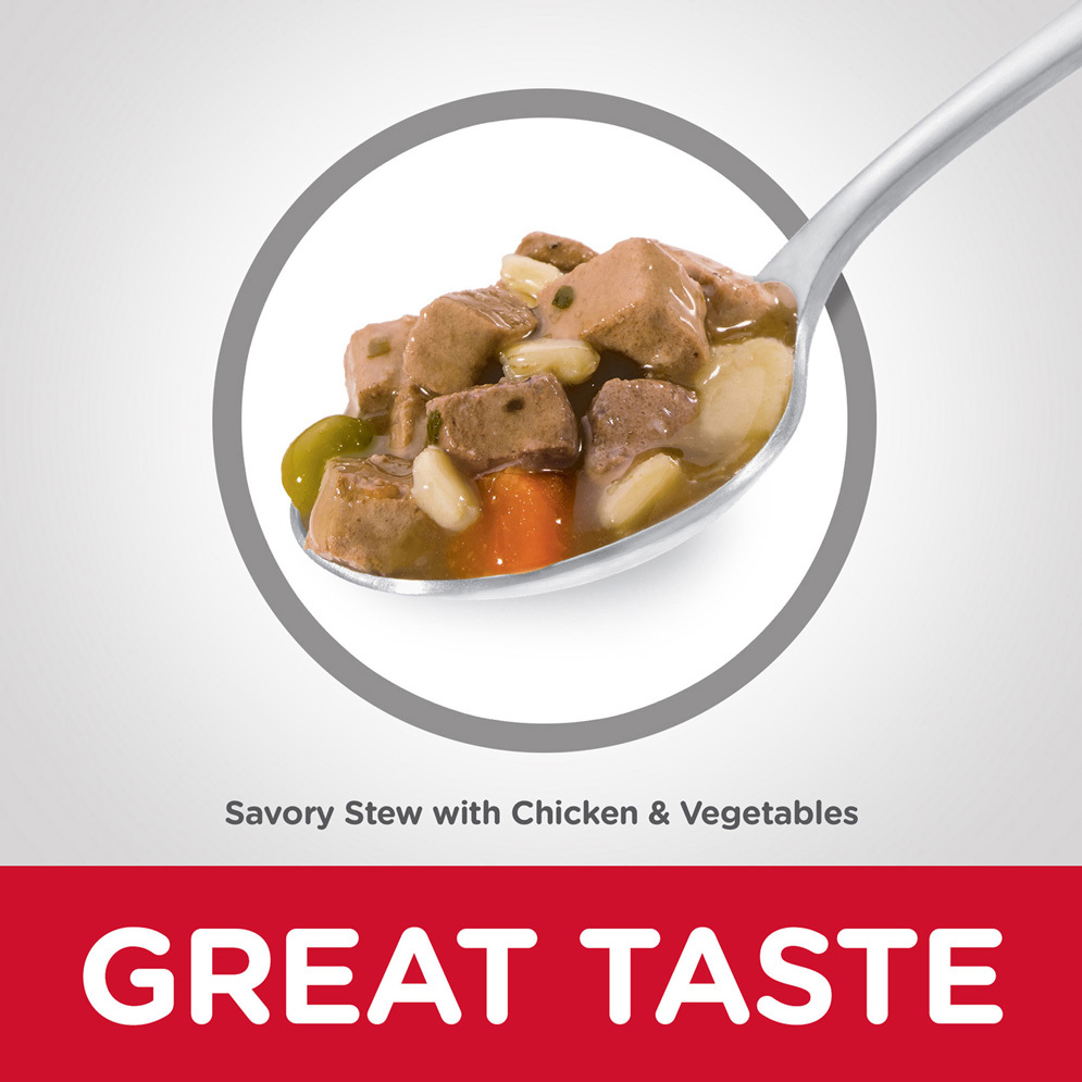Hill's® Science Diet® Adult 7+ Small & Toy Breed Savory Chicken & Vegetable Stew Wet Dog Food, 3.5 O