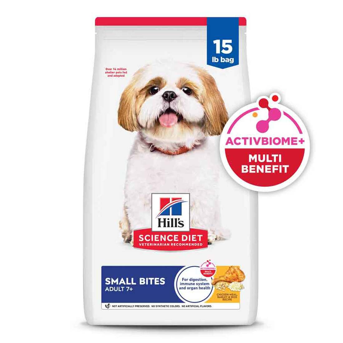 Hill's Science Diet Senior 7+ Small Bites Chicken Meal, Barley & Rice Recipe Dry Dog Food, 15 Pound 