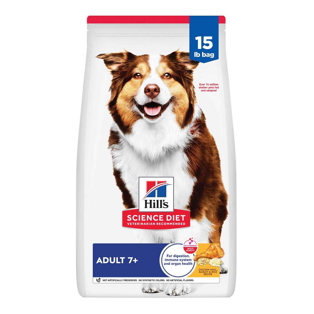 Hill's Science Diet Senior 7+ Chicken Meal, Barley & Rice Recipe Dry Dog Food, 15 Pound Bag