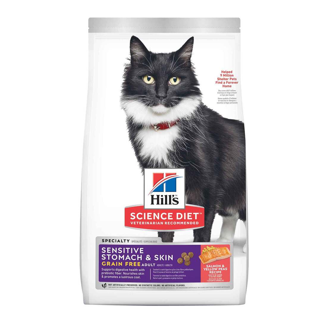 Hill's Science Diet Adult Grain Free Sensitive Stomach and Skin Dry Cat Food, 13 Pounds