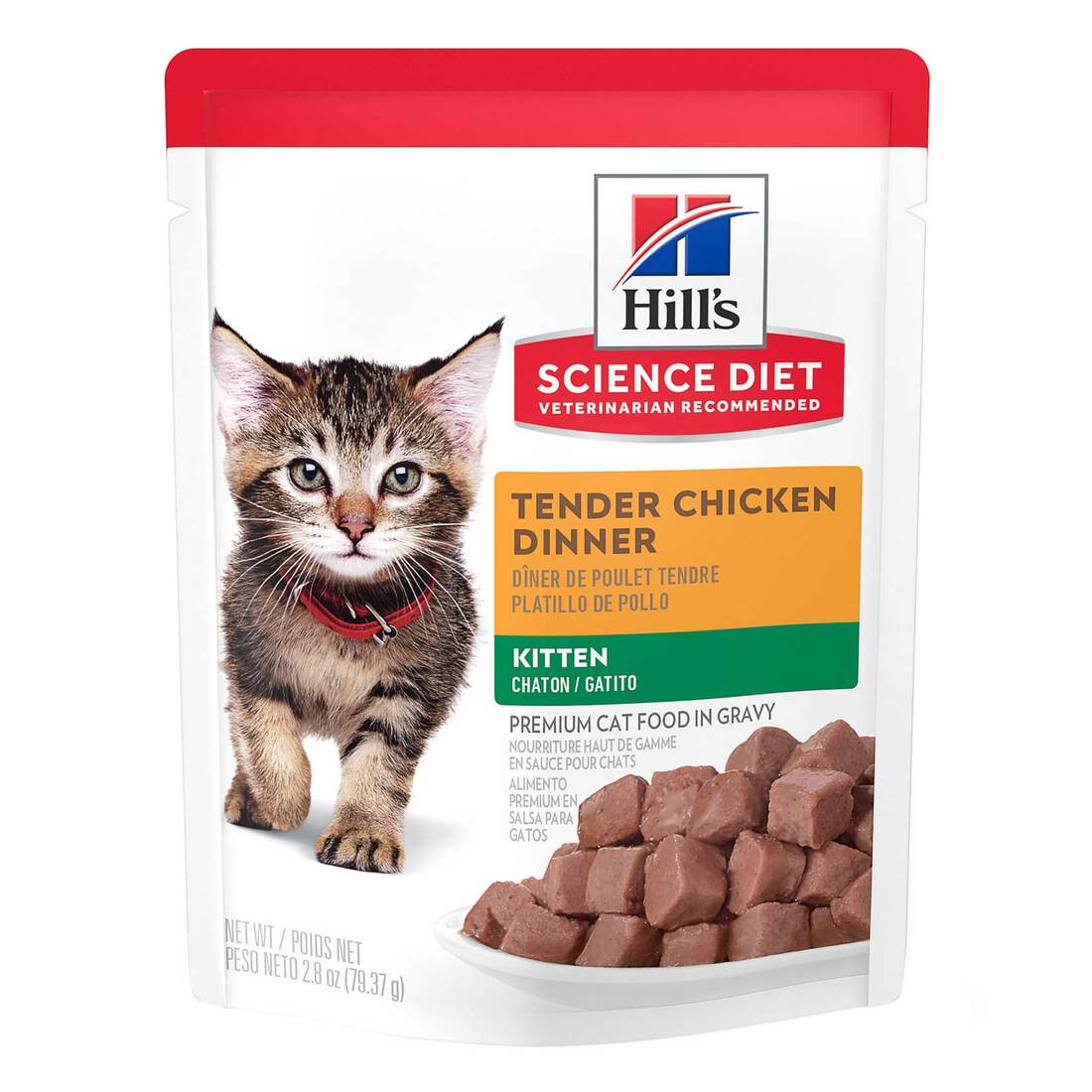 Hill's® Science Diet® Wet Cat Food, Chicken Pouch Wet Kitten, 2.8 Ounces
