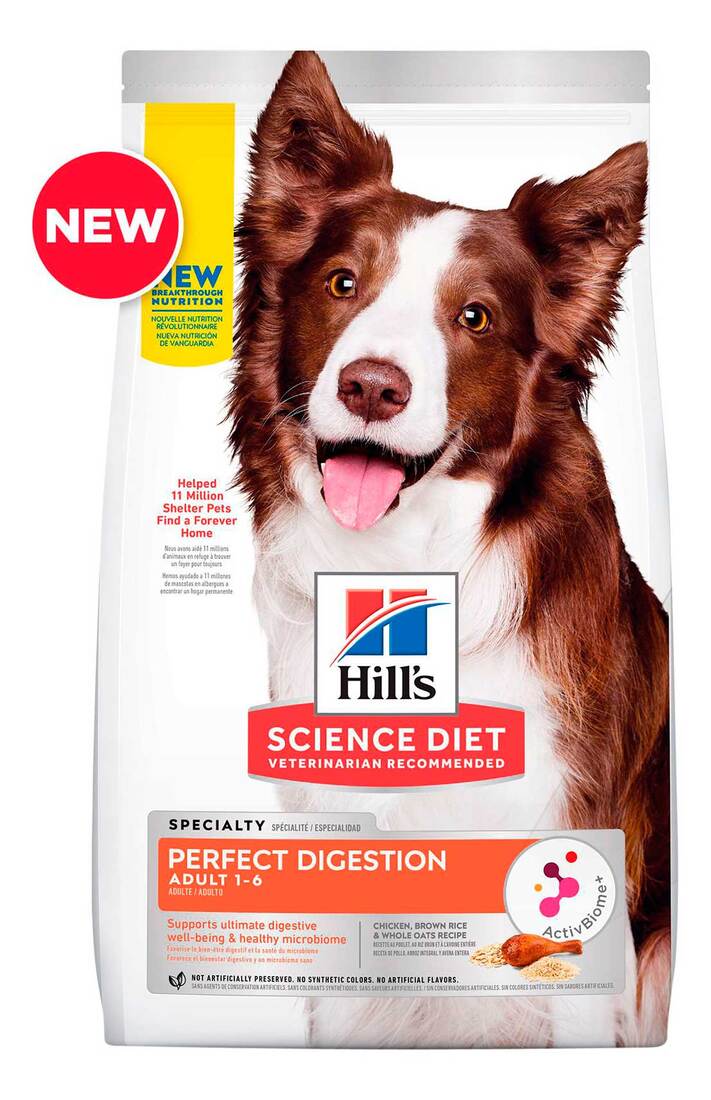 Hill's Science Diet Adult Perfect Digestion Chicken, Brown Rice, & Whole Oats Recipe Dry Dog Food, 3