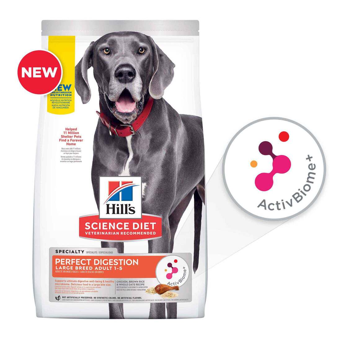 Hill's Science Diet Adult Perfect Digestion Large Breed Chicken Dry Dog Food, 22 Pounds