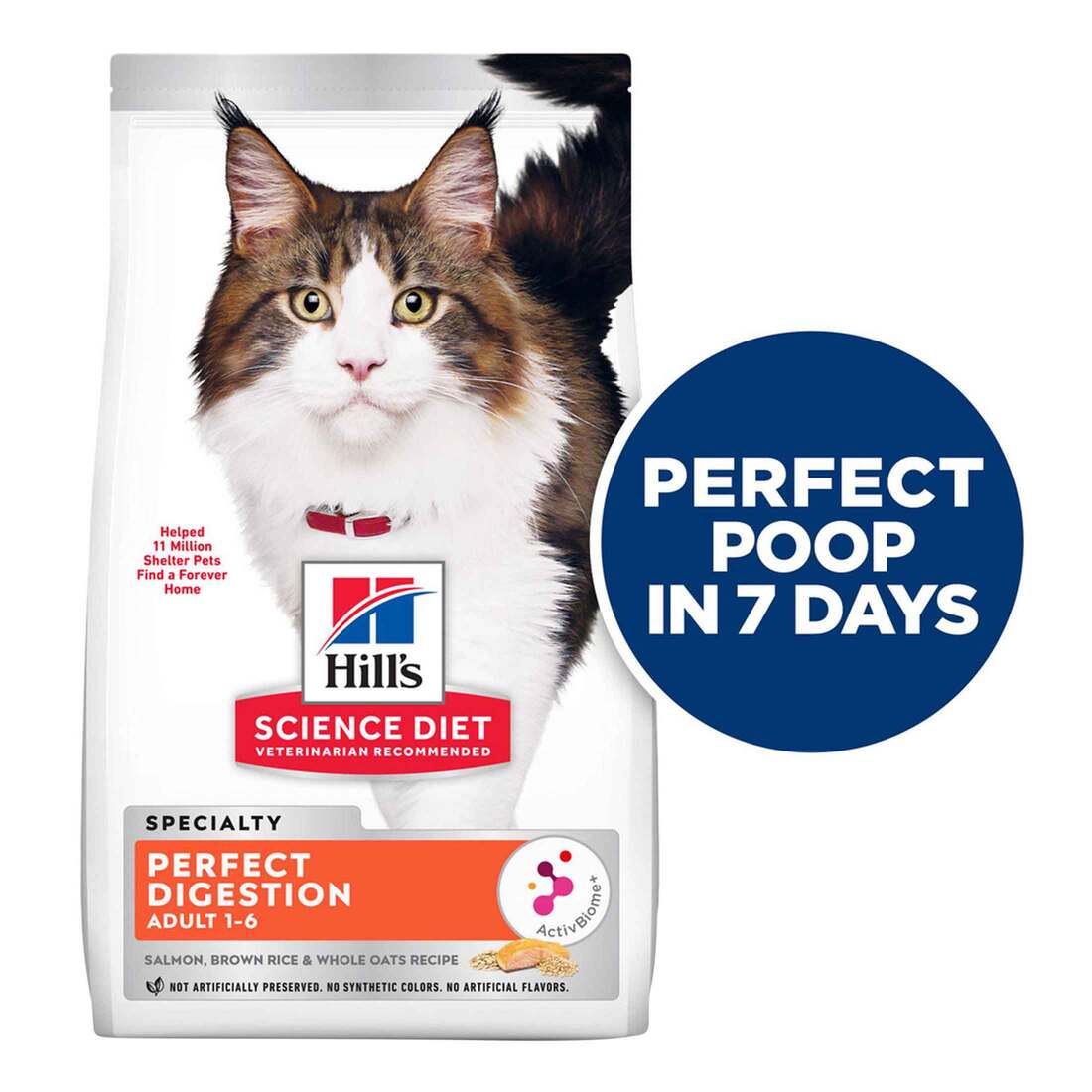 Hill's Science Diet Adult Perfect Digestion Dry Cat Food, Salmon, 3.5 Pounds