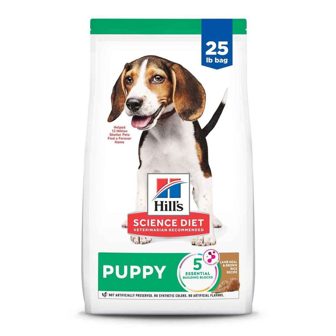 Hill's Science Diet Puppy Lamb Meal & Brown Rice Recipe Dry Dog Food, 25 Pound Bag