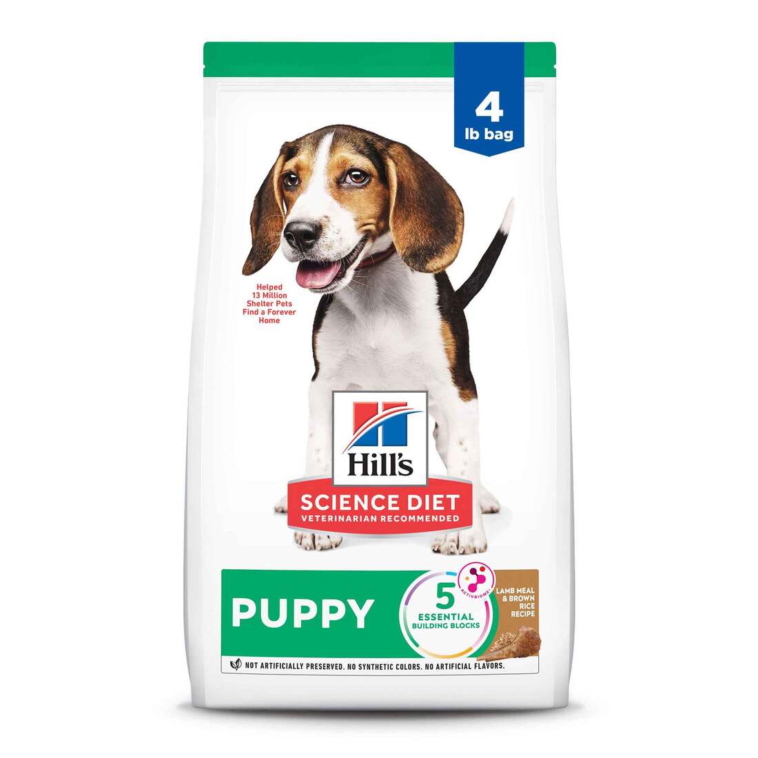 Hill's Science Diet Puppy Lamb Meal & Brown Rice Recipe Dry Dog Food, 4 Pound Bag