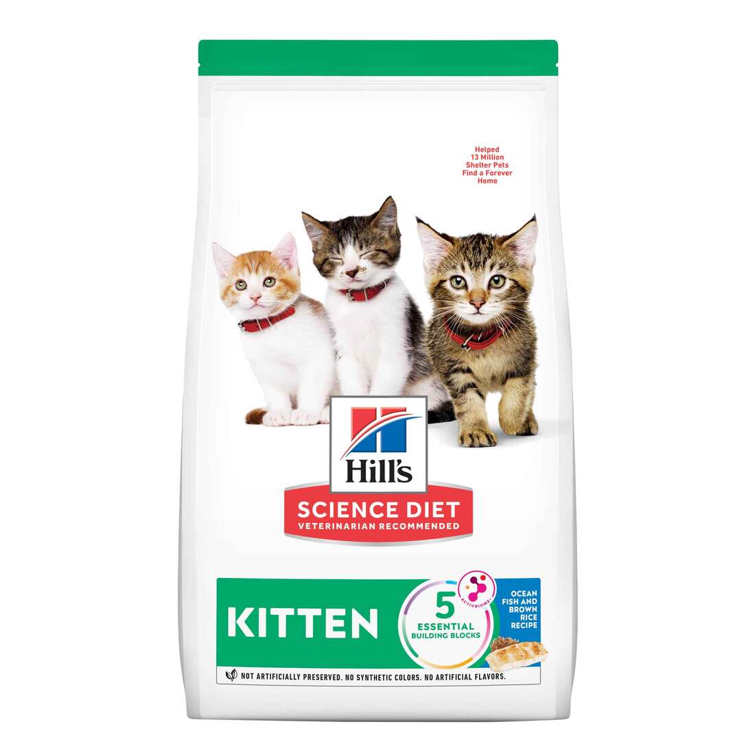 Hill's Science Diet Kitten Dry Cat Food, Ocean Fish & Brown Rice Recipe, 3.5 Pound Bag