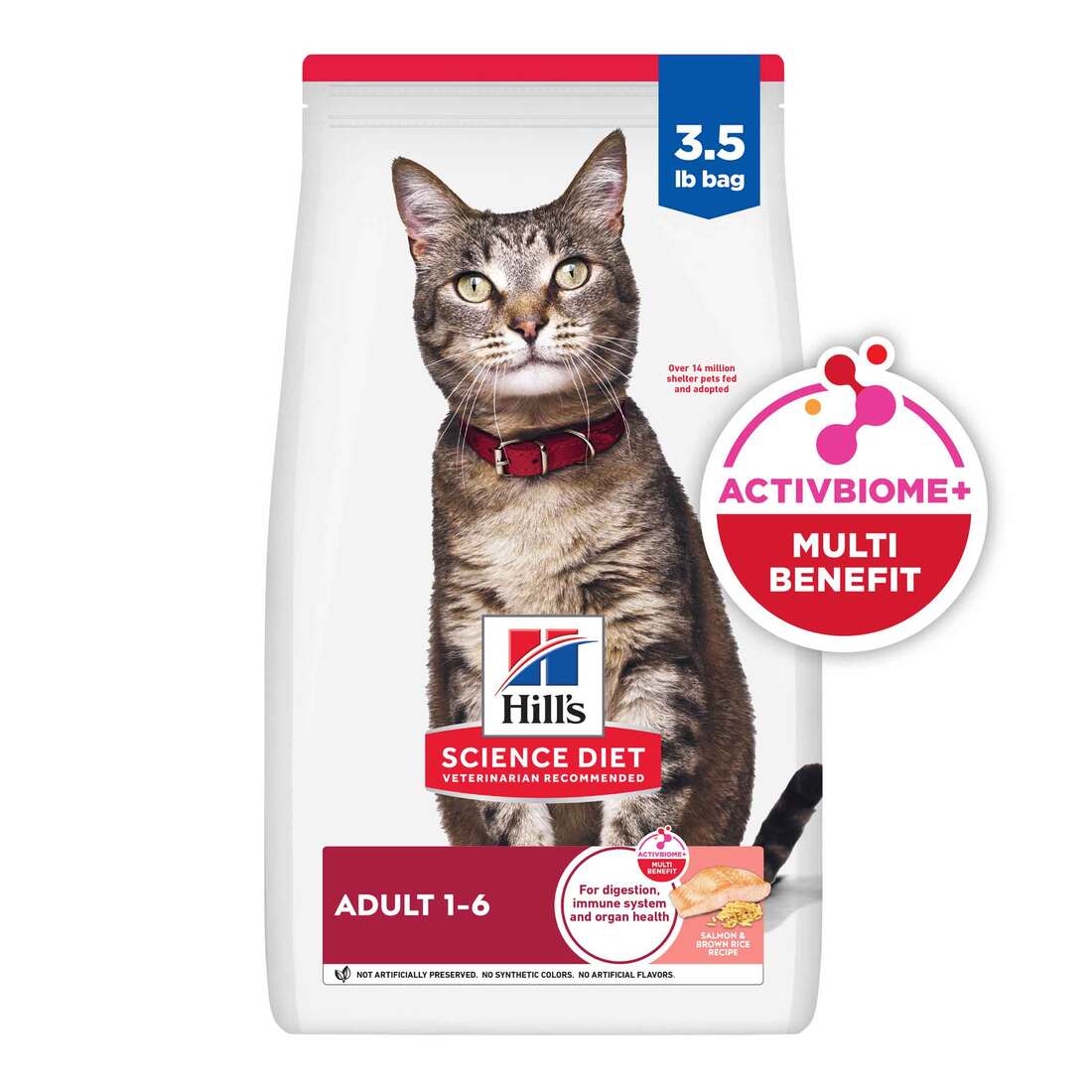 Hill's Science Diet Adult Dry Cat Food, Salmon and Brown Rice, 3.5 Pounds