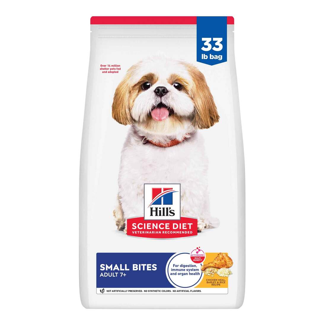 Hill's Science Diet Senior 7+ Small Bites Chicken Meal, Barley & Rice Recipe Dry Dog Food, 33 Pound 