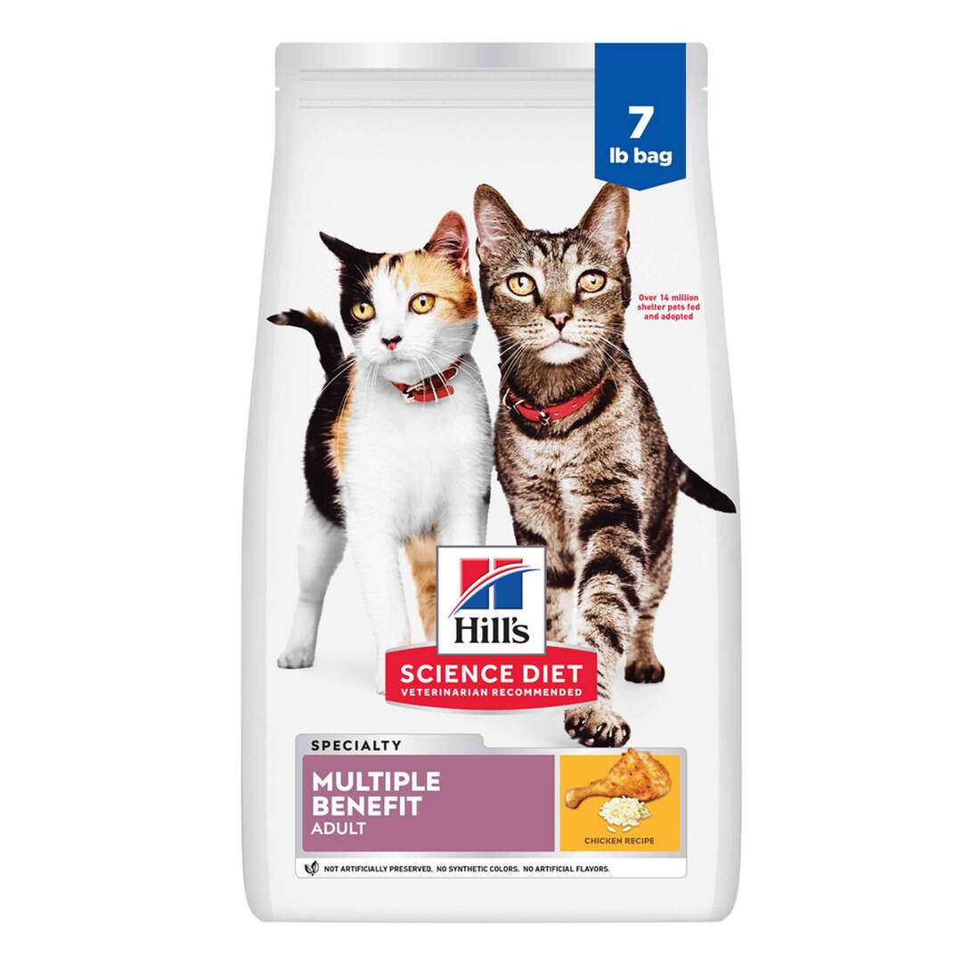 l carnitine in cat food Hill's Science Diet Adult Multiple Benefit Chicken Recipe Dry Cat Food, 7  Pound Bag