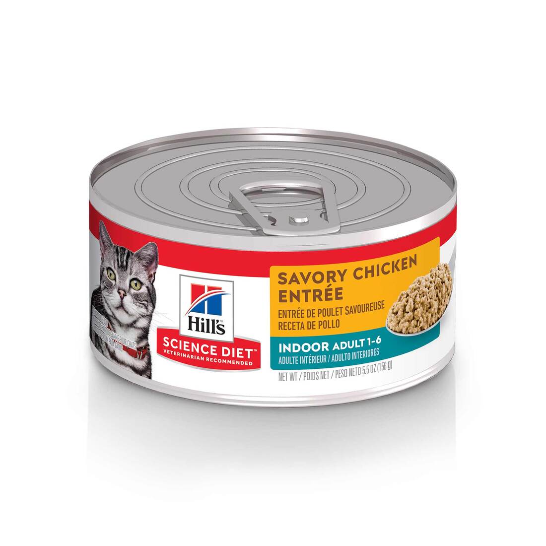 Hill's® Science Diet® Wet Cat Food, Adult Indoor Savory Chicken Entrée, 5.5 Ounces