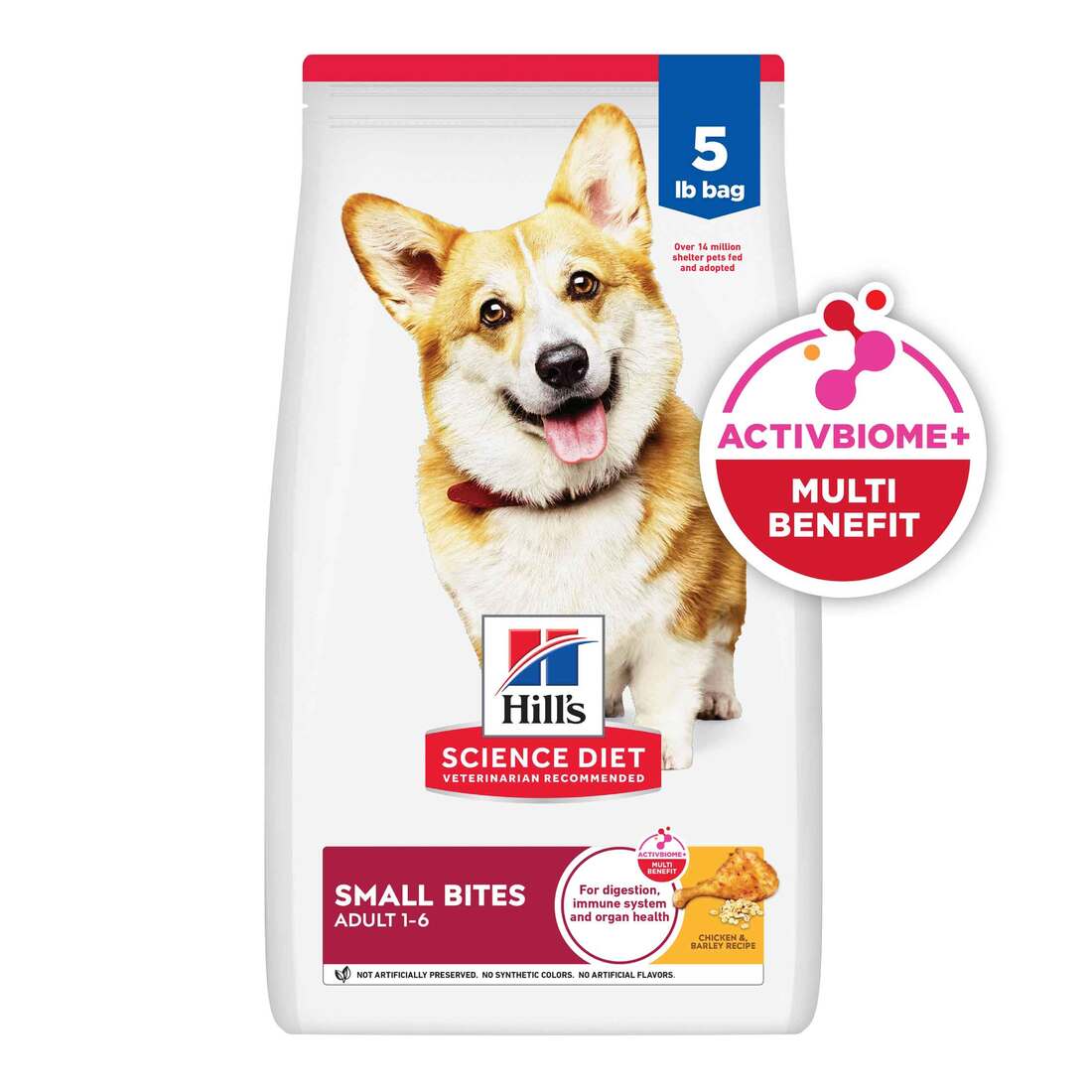 Hill's Science Diet Adult Small Bites Dry Dog Food, Chicken & Barley Recipe, 5 Pounds