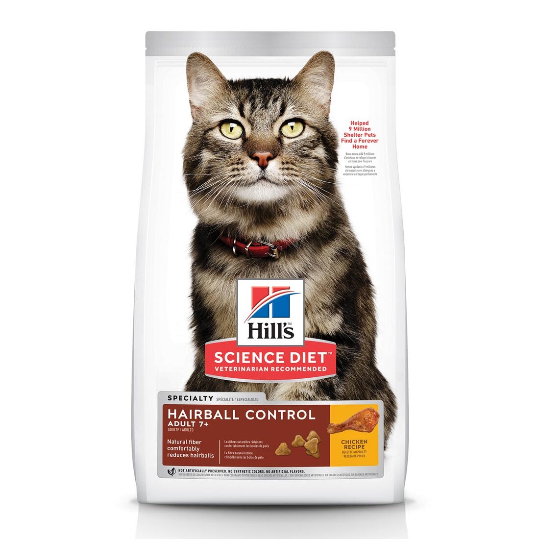 Hill's® Science Diet® Adult 7+ Hairball Control, 7 Pound Bag
